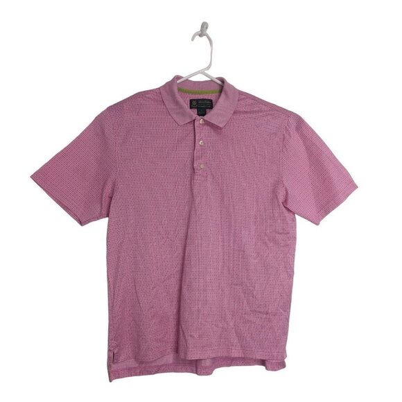 Brooks Brothers St Andrews Links Pink Polo Short Sleeve Shirt Cotton Size Large - Picture 1 of 7